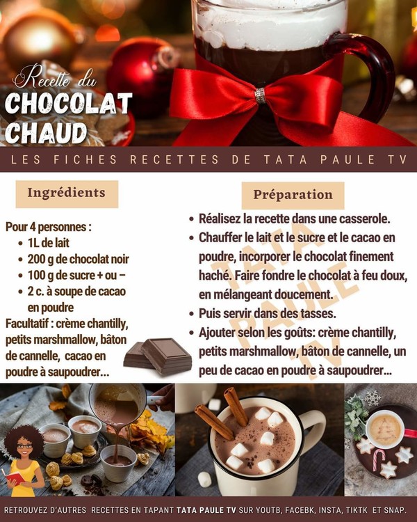 Chocolat chaud Marshmallow et chantilly 
